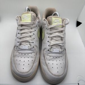 Nike Air Force Ones White and Yellow swish Size‎ 8.5